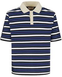 Marni - Short-Sleeved Striped Polo Shirt - Lyst