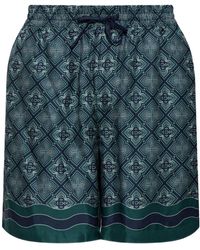 CASABLANCA - Printed Silk Shorts - Lyst