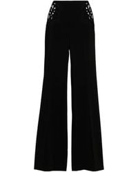 Stella McCartney - Broderie-Anglaise Wide-Leg Tailored Trousers - Lyst