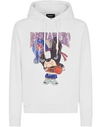 DSquared² - Graphic-Printed Drawstring Hoodie - Lyst