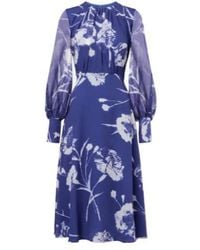 Erdem - Floral Silk Voile Midi Dress - Lyst