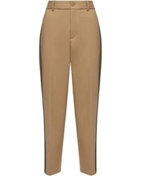 Moncler - Tailored Cotton Blend Pants - Lyst