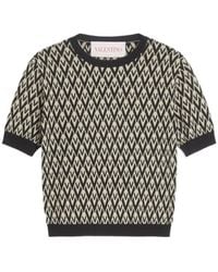 Valentino - Toute La V Jacquard Crewneck Jumper - Lyst