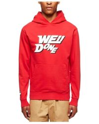 we11done - Logo-Print Cotton Hoodie - Lyst