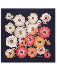Ferragamo - Anemone Printed Silk Scarf - Lyst