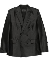 Dondup - Double-Breasted Blazer With Lapels - Lyst