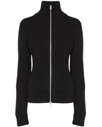 Maison Margiela - Zip-Up Ribbed Cardigan - Lyst