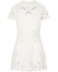 Cult Gaia - Zafira Embossed Lace Mini Dress - Lyst
