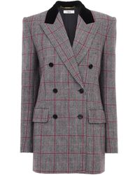 Chloé - Chloé Checkered Button-Up Jacket - Lyst