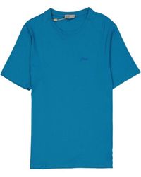 Herno - Logo-Embroidered Cotton T-Shirt - Lyst