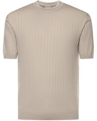 Eleventy - Ribbed Crew Neck T-Shirt - Lyst