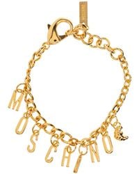 Moschino - Logo Charm Bracelet - Lyst
