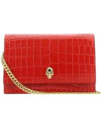 McQueen - Skull Embossed Small Shoulder Bag - Lyst