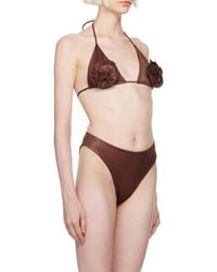 Magda Butrym - Rose-Embellished Triangle Bikini Top - Lyst