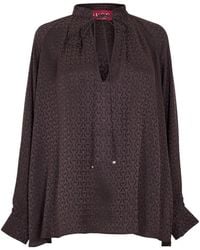 Gucci - Stand-Up Collar Long-Sleeved Top - Lyst