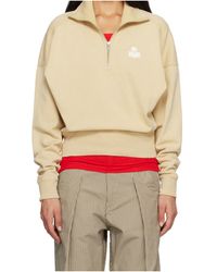 Isabel Marant - Isabel Marant Étoile Ross Logo Half-Zip Sweatshirt - Lyst