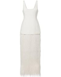 Rohe - Bridal Fringed Wool-Blend Maxi Dress - Lyst
