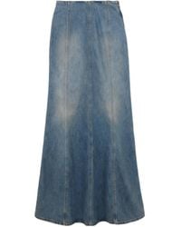 Haikure - Denim Long Midi Skirt - Lyst
