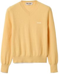 Miu Miu - V-Neck Wool Cardigan - Lyst