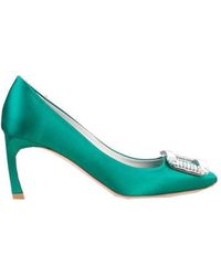 Roger Vivier - Trompette Crystal Diamond-Button Heels - Lyst