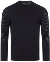 Neil Barrett - Thunderbolt-Print T-Shirt - Lyst