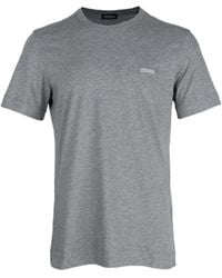 ZEGNA - Z Logo Embroidered Crewneck T-Shirt - Lyst