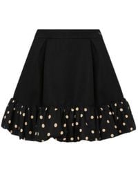 Moschino - Polka-Dot Ruffled Mini Skirt - Lyst