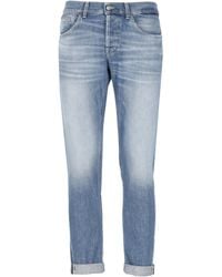 Dondup - Faded Ruffle Denim Trousers - Lyst
