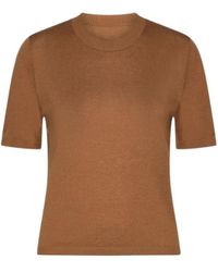 Marella - Crew-Neck Short-Sleeve Sweater - Lyst