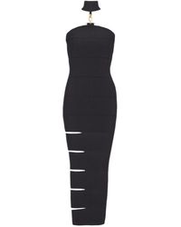 Balmain - Ribbed Sleeveless Maxi Dress - Lyst