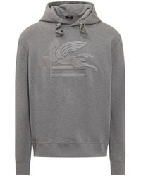 Etro - Logo Printed Drawstring Hoodie - Lyst
