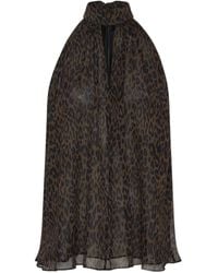 ROTATE BIRGER CHRISTENSEN - Fleur Halterneck Bow Top - Lyst