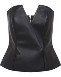 Ralph Lauren - Harling Leather Bustier Top - Lyst