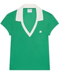 Courreges - Sports Cropped Polo - Lyst