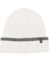 Brunello Cucinelli - Ribbed Cashmere Beanie - Lyst