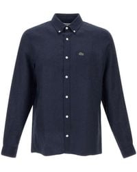 Lacoste - Logo-Embroidered Button-Up Shirt - Lyst
