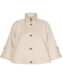 Max Mara - Water-Repellent Loose-Fit Gabardine Cape - Lyst