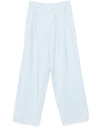 Prada - Cotton Blend Trousers - Lyst