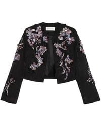 Dries Van Noten - Embroidered Moiré Jacket - Lyst