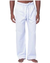 Tekla - Organic Cotton Loose-Fitting Pajama Pants - Lyst