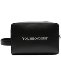 Off-White c/o Virgil Abloh - Quote-Print Zip-Up Wash Bag - Lyst