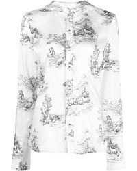 Coperni - Graphic-Printed Hooded Blouse - Lyst