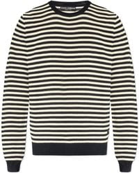 Dolce & Gabbana - Logo-Embroidered Striped Knitted Jumper - Lyst