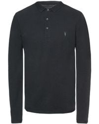AllSaints - Signature Embroidered Polo Shirt - Lyst