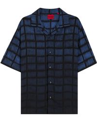 BOSS - Checked Short-Sleeve Shirt - Lyst