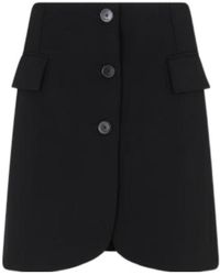 Lanvin - Button-Detailed Tailored Mini Skirt - Lyst