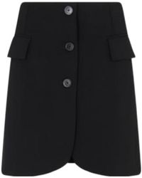 Lanvin - Button-Detailed Tailored Mini Skirt - Lyst