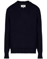 Maison Margiela - Four-Stitch V-Neck Jumper - Lyst