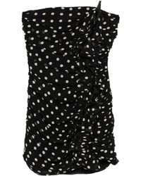 Nina Ricci - Ruched Polka-Dot Mini Dress - Lyst