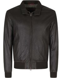 Stewart - Long-Sleeve Zip-Up Leather Jacket - Lyst